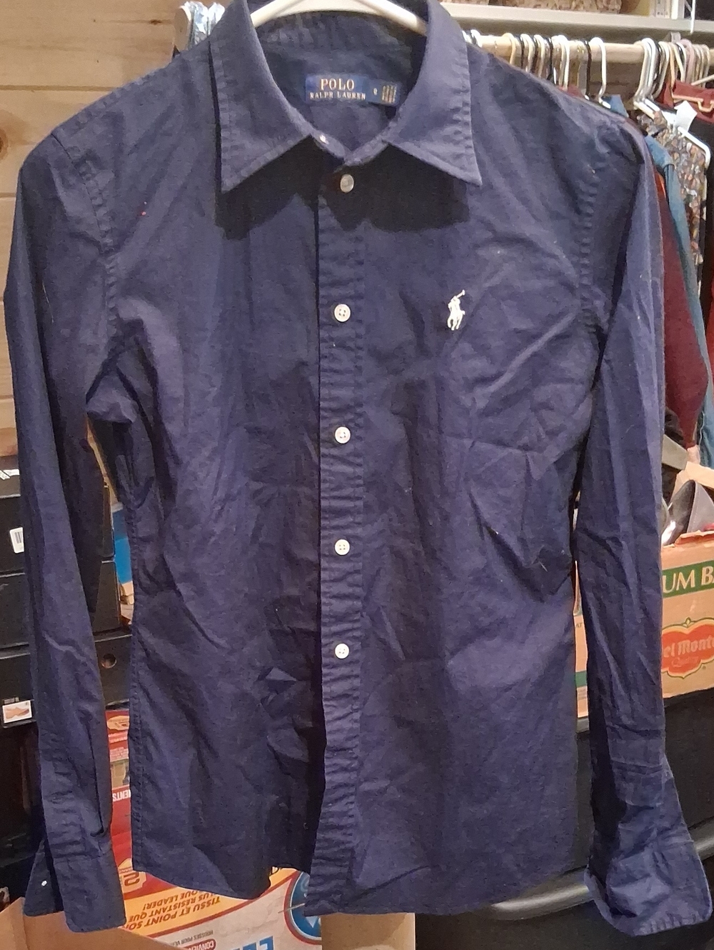 Polo by Ralph Lauren Dark Navy Button-Up Dress Shirt